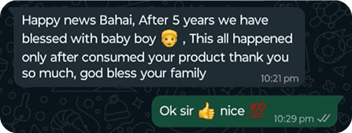 Customer WhatsApp conversation screenshot 1